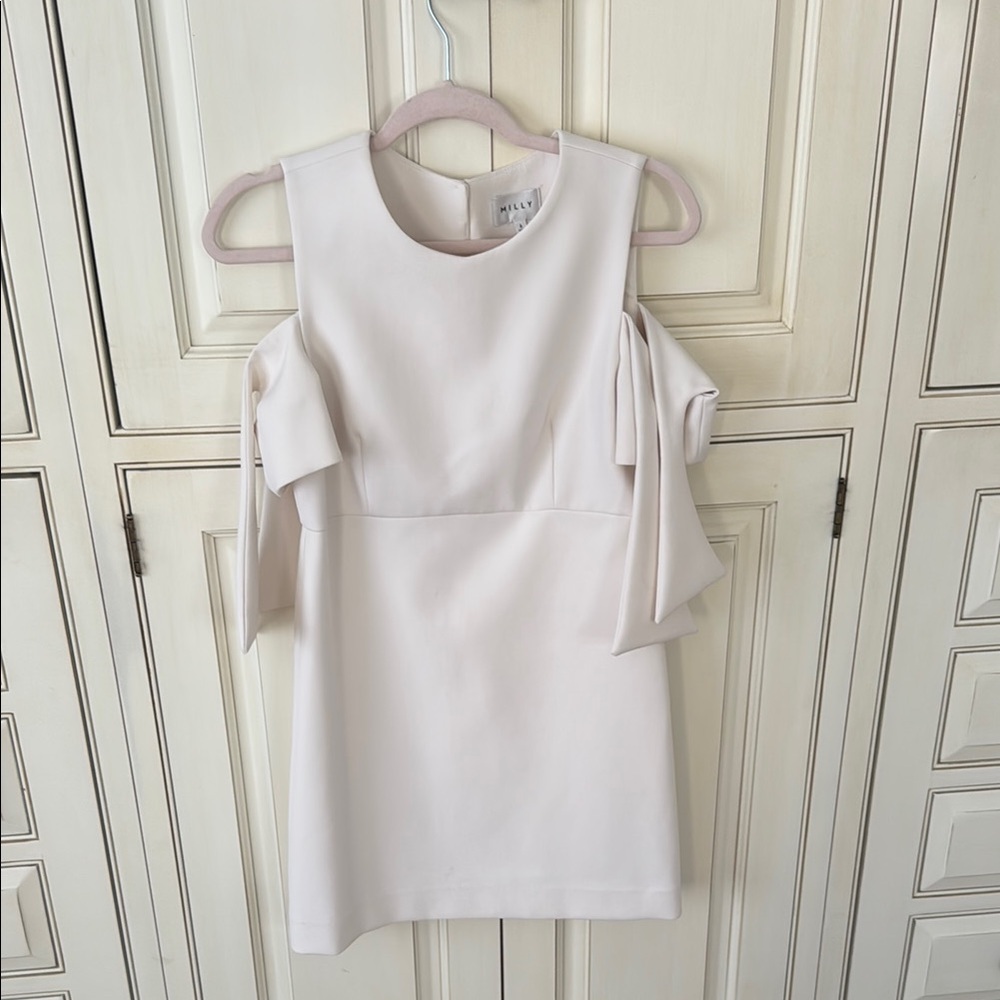 Elegant Off-Shoulder Cream Dress